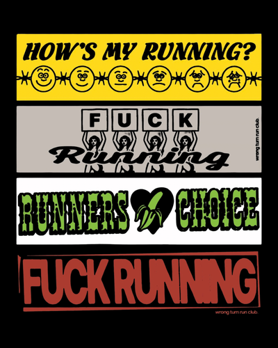 F*CK RUNNING BUMPER STICKER PACK VOL. 1
