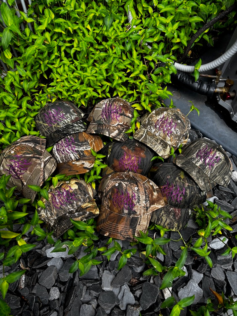 camo hat - purple